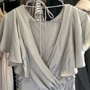 Never worn ASOS bell sleeve satin Maxi dress